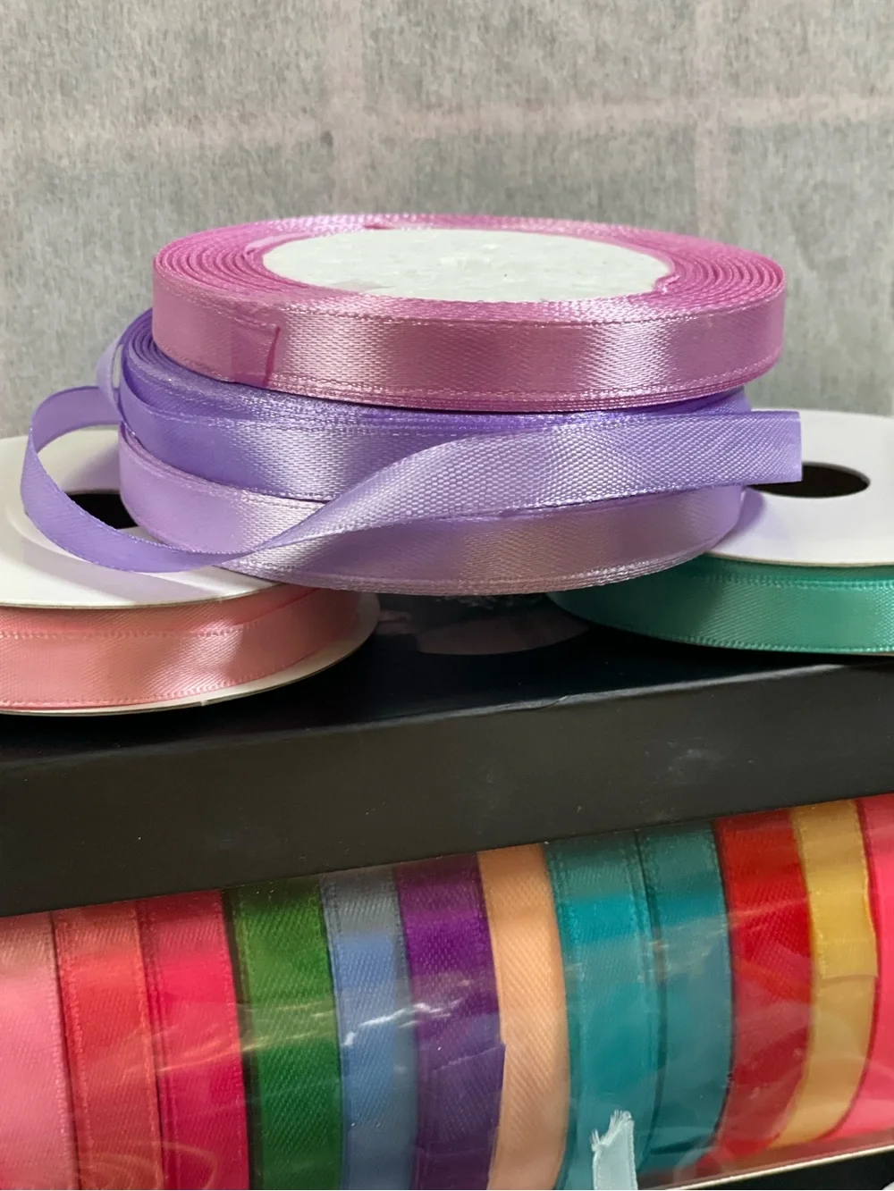 28 Assorted Decorative Ribbon Set - Multicolor - Satin & Velvet Ribbon Rolls